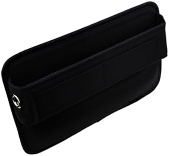 Heran Premium Leather Car Seat Gap Filler Organizer with Card Slots,Universal Fit for Cars, Trucks, and SUVs – Black, 1 Pack (1)