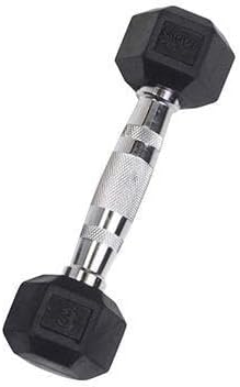 YORK Rubber Hex Dumbbell - Durable 7.5 lb Weight for Home Gym Workouts