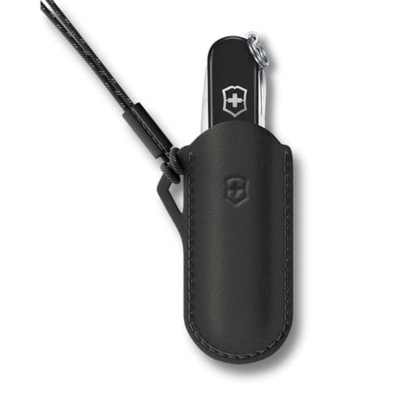 Victorinox Leather Pouch for Swiss Army Knives, Black Dark Illusion