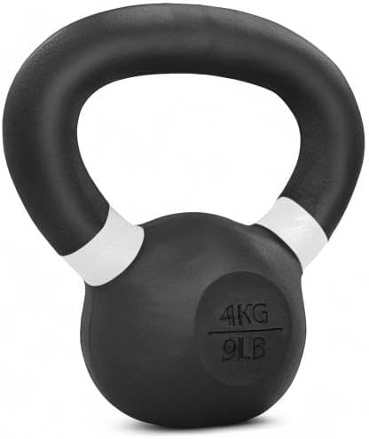 Yes4All Kettlebell - Heavy Duty Cast Iron with Non-Slip Handle | 9lb to 71lb Options for Strength Training