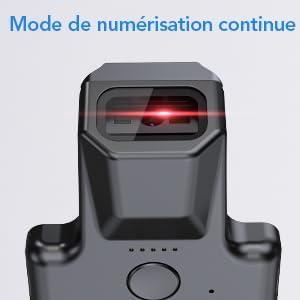 Eyoyo Bluetooth Back Clip Phone Barcode Scanner, 1D 2D QR Wireless Bar Code