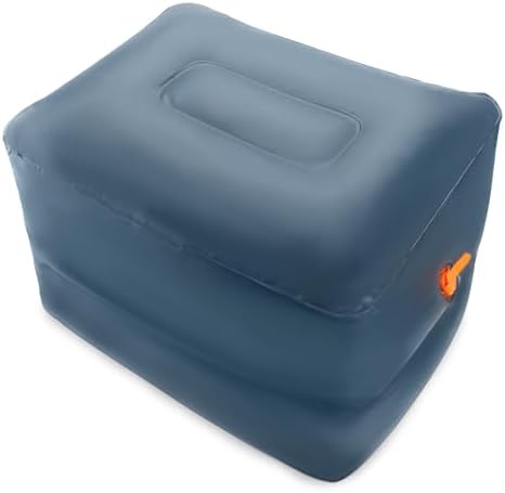Inflatable Foot Rest Inflatable Travel Foot Rest Pillow Car Seat Footrest for Long Trips Inflatable Stool Compact and Portable Travel Essentials Suitable for Airplane, Car, Home, Office, Campsite