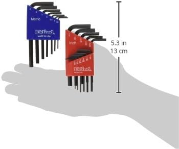 Eklind 10518 Metric & Standard 18pc Hex Key Set - Short