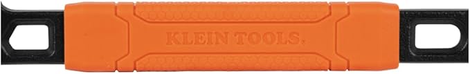 Klein Tools 66091 Nail Puller with Integrated Dimpler, Heavy-Duty Carbon Steel Cats Paw Pry Bar, 8-Inch
