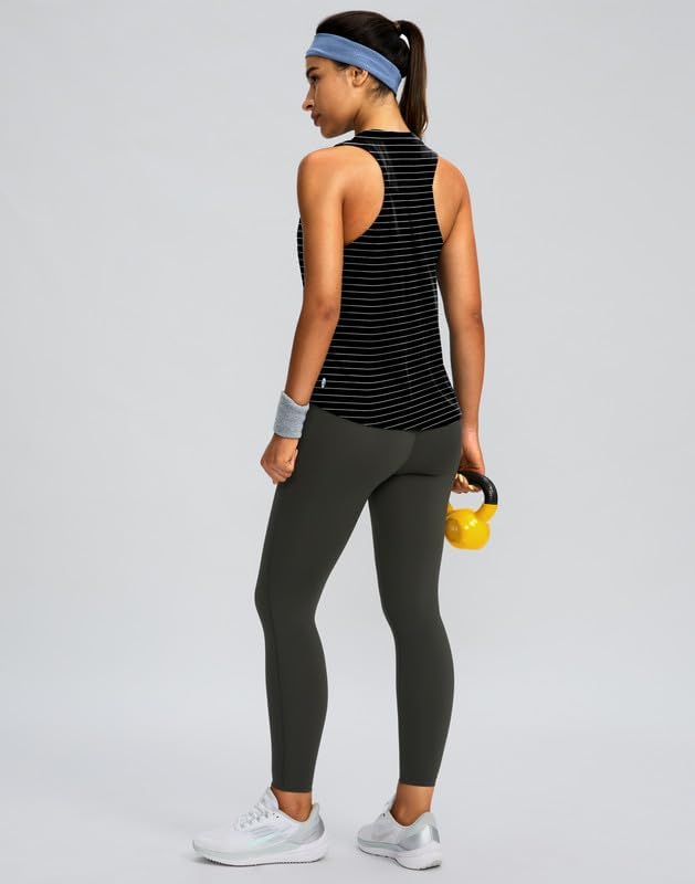 Skiennix Women's Athletic Tank Tops - Racerback Sleeveless Yoga & Running Shirts | Loose Fit, Comfortable Design
