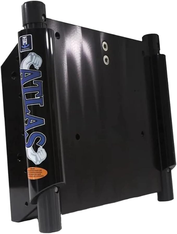 Atlas AHJ-4V-B-DP Hydraulic Jack Plate Setback - Black, 4"