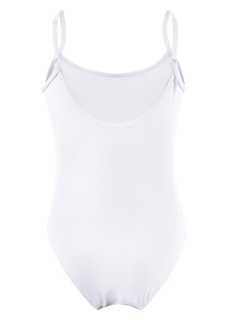 XiaoMoSha Girls Seamless Camisole Undergarment Leotard White Bodysuits for Ballet Dance Gymnastics Size 3-14 Years Old,White,110(3-4Y)