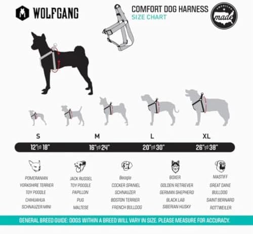 Wolfgang Heavy Duty Adjustable Dog Harness, Pull-Tested to Over 800 lbs for Walking & Training, NewMoon Print, Large