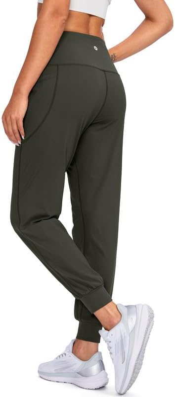Viodia Women's High Waisted Joggers - Athletic Workout Pants with Pockets | Tapered Design