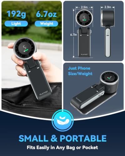 PlayHot Portable Handheld Turbo Fan, Travel Essentials, Gifts for Women/Men