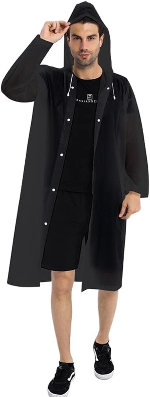 COOY Rain Coats - Reusable EVA Rain Ponchos for Adults | 2-Pack Waterproof Jackets
