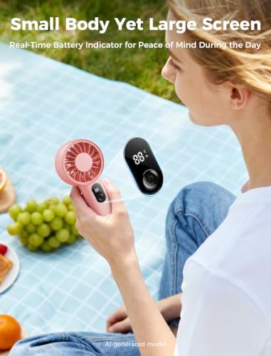 Aecooly Mighty Portable Fan, Powerful Handheld Fan, USB Rechargeable