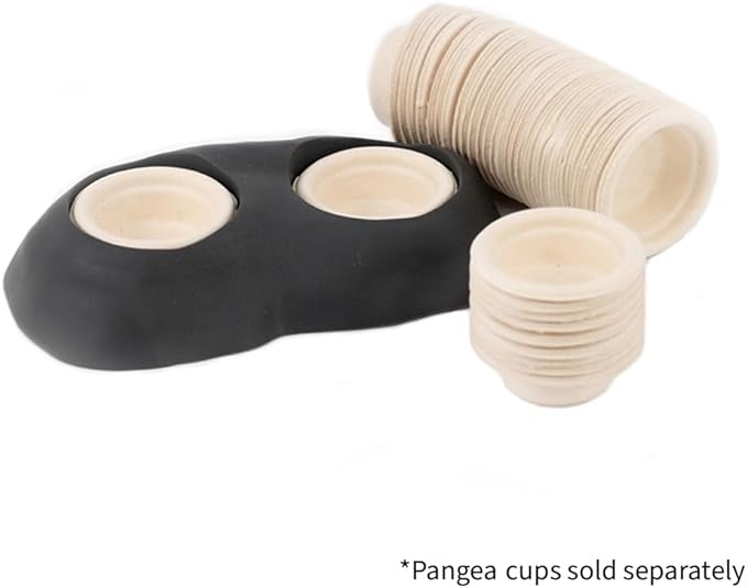 Pangea Ultimate Eco Dish, Crested Gecko Food and Water Bowl for Terrestrial Lizards, Durable Silicone Feeding Accessory for Reptile Terrariums 3.125in x 5.5in (Grey Marble)