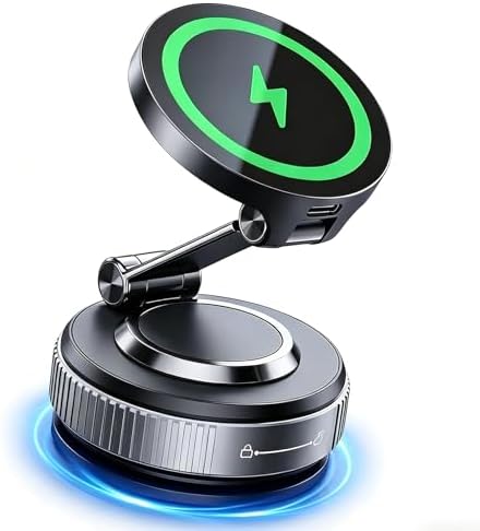 15W for Magsafe Car Mount Charger, 120lbs Suction Cup Phone Mount