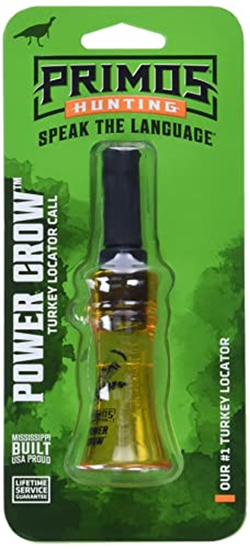 Primos Hunting Power Crow, Effective Turkey Locator Call for Seasoned Hunters, Green