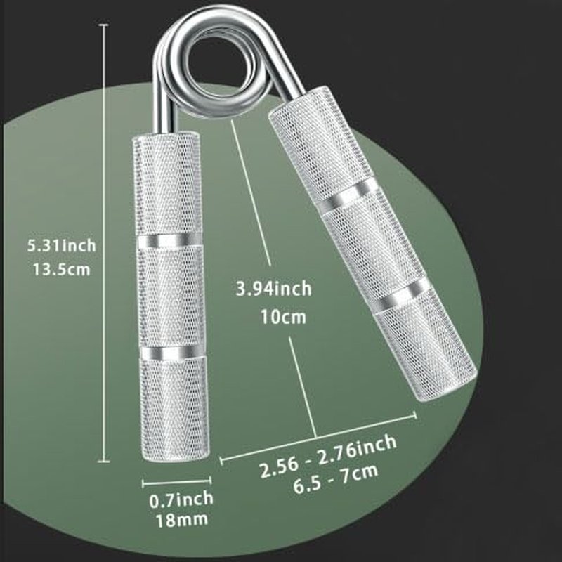 WANSPOORTS Silver Metal Hand Grip Set, 50LB-400LB No Slip Heavy-Duty Grip Strengthener Great Wrist & Forearm Hand Exerciser, Home Gym, Hand Gripper Grip Strength Trainer (Silver 3Pack(50LB-150LB))