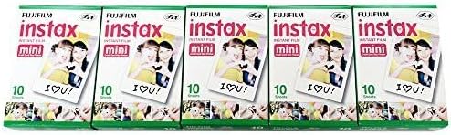 Fujifilm Instax Mini Instant Film, 10 Sheets x 5 Packs
