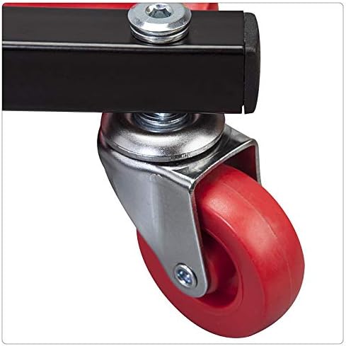 BIG RED 2-Piece Rolling Garage/Shop Creeper: 36" Padded Mechanic Cart with Headrest and 6 Casters, Red