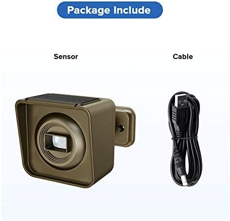 Solar Driveway Alarm Wireless Outside 1/2 Mile Long Range, 3 Sensitivity &