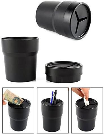 JAVOedge 2 Pack Black Small Car Storage Holder for Pens, Coins, Cash, Fits in Cup Holder