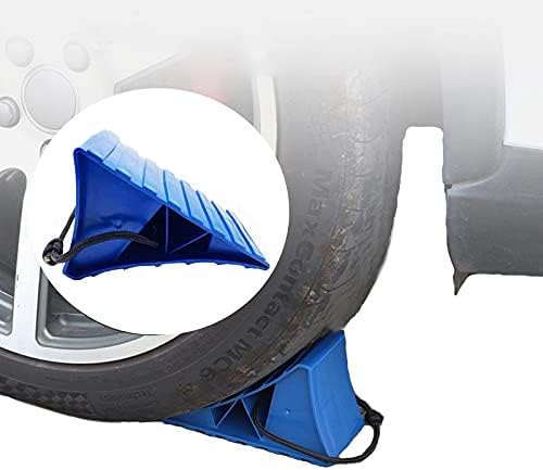QISF Leisure Coachworks Wheels RV Camper Strong Wheel Chocks with Rope Safety-Car Chocks, Tire Chocks, Trailer Solid Heavy Duty Wheel Chocks, Car Truck Stopper - 4 Packs