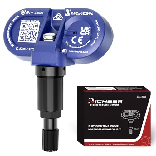 Richeer Upgraded Bluetooth TPMS Sensor for Tesla Model 3/Y/S/X (2020–2025) – Tire Pressure Monitoring Replacement, OE# 1490701-00-B / 01-B / 01-C