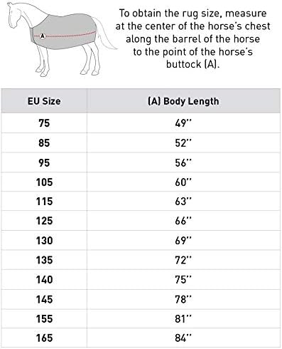 HORZE Nevada Heavy Weight 1200D Waterproof Horse Winter Turnout Blanket (400g Fill) - Black - 66 in