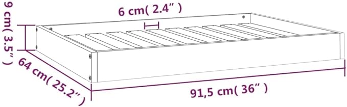 Modern Medium Dog Bed, Solid Pine Wood Elevated Pet Bed Frame, Minimalist Rectangular Sleeping Cot for Living Room, Sturdy Wooden Pet Furniture, White