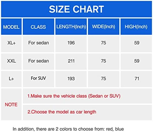 Car Cover Waterproof All Weather for Automobiles, 6 Layers Outdoor Full Exterior Cover Rain Sun UV Snowproof Protection with Zipper Cotton, Mirror Pocket for Sedan (190-195 inch)