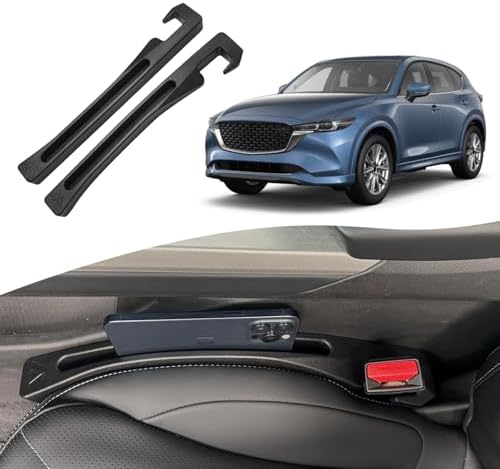Seat Gap Filler for Ma-zd-a CX-5 CX5 2017-2026, Car Seat Gap Filler Organizer Stop Things from Dropping Customized Interior Accessories for M-az-d-a, Black Pack of 2