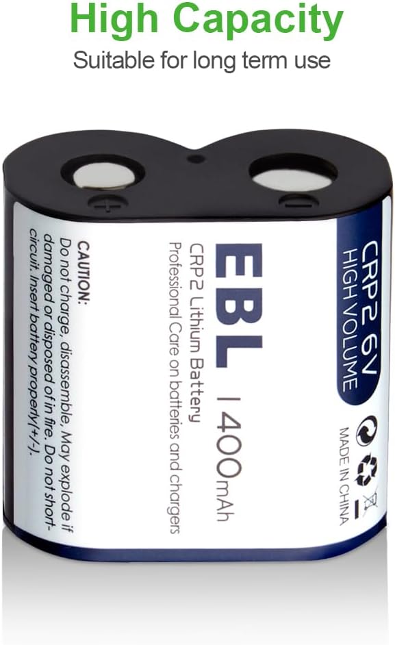 EBL CR-P2 Lithium Photo Battery 6V 1400mAh | Compatible