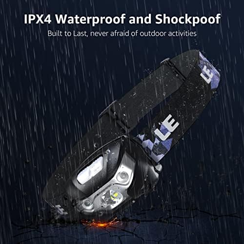 Lighting EVER LED Headlamp Rechargeable IPX4 Waterproof Headlight 2 Pack