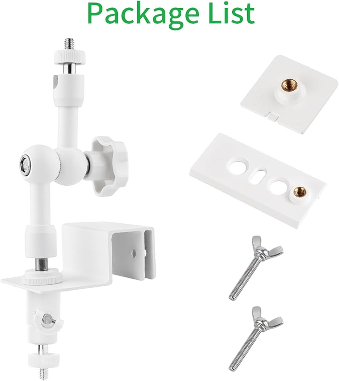 2-in-1 Gutter Mount for Solar Panel, Stick Up Cam Battery, Spotlight Cam and