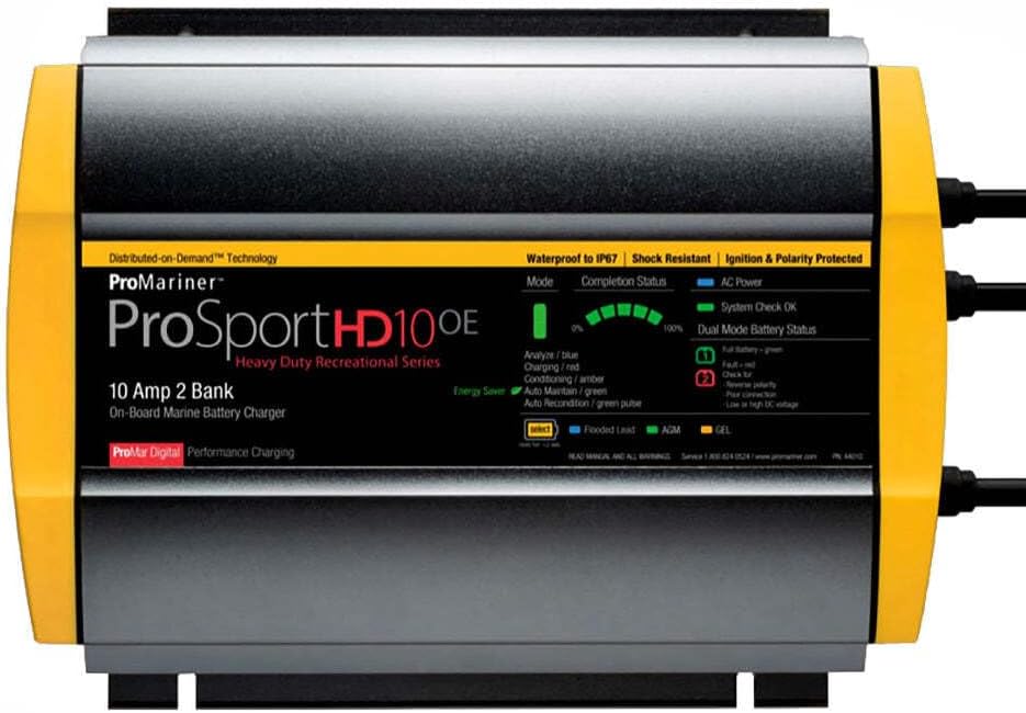 ProMariner ProSportHD 10 Gen 4 - 10 Amp Dual Bank Battery Charger for Efficient Charging