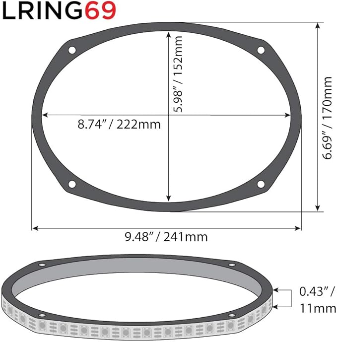 DS18 LRING69 SPEAKER GRILL RING