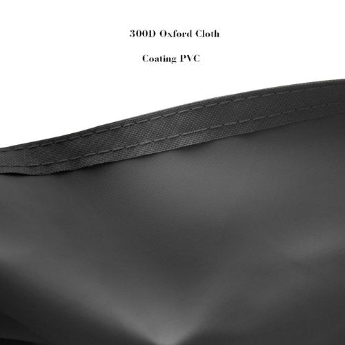 LOVE·FEEL Golf Cart Covers 4 Passenger, 300D High Duty Golf Cart Cover with 6 Zipper, 4-Side Transparent PVC Windows, for EZGO Yamaha Club Cart, with Storage Bag (Black)