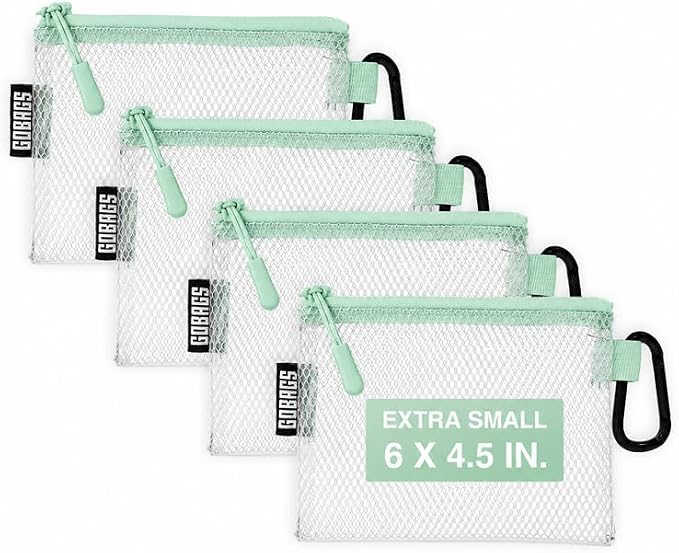 GOBAGS Air Production Extra Small Clear Zipper Pouch – Cable Organizer & Travel