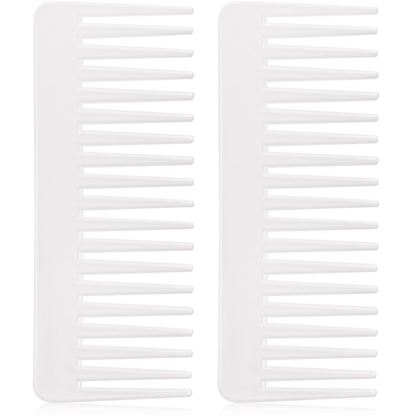 Patelai Wide Tooth Comb Large Hair Detangling Comb For Curly, Wet Dry Hair, No Handle Detangler Accessories(Transparent White)