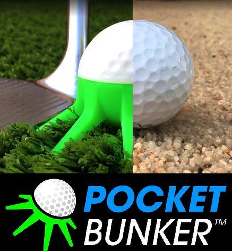 Pocket Bunker: Single Pack - Practice Golf Bunker Shots Off Grass with This Training aid, no Need for Sand!