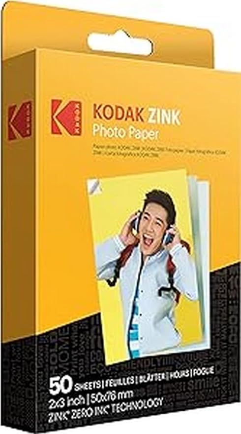 Kodak Printomatic+ Instant Print Digital Camera and Kodak 2ʺ x 3ʺ Premium Zink