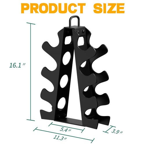 3-Tier | 4-Tier Dumbbell Rack for Dumbbells, A-Frame Weight Stand Only, Compact Space-Saving Design for Home Gym, Heavy-Duty Alloy Steel Organization Rack (DUMBBELLS NOT INCLUDED)