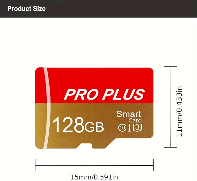 2 Pack TF Card 128GB with Adapter, High Speed Memory Card, UHS-I C10 A1 Memory