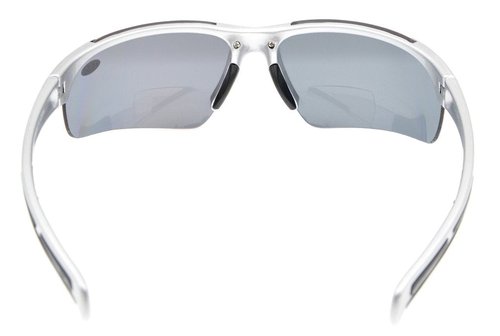Eyekepper TR90 Unbreakable Sports Half-Rimless Bifocal Sunglasses Baseball Running Fishing Driving Golf Softball Hiking Silver Frame Grey Lens +1.75