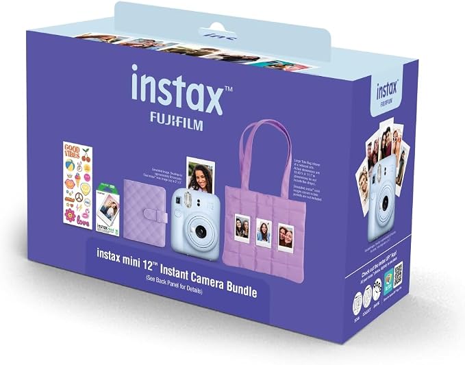 FUJIFILM INSTAX Mini 12 Holiday Bundle 2025 | Pastel Blue