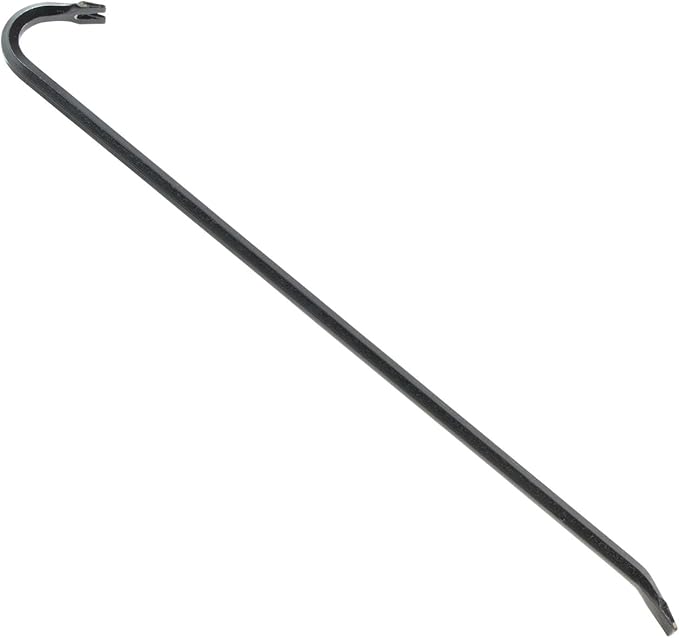 Edward Tools Gooseneck Wrecking Bar - Extra strength drop forged steel pry bar for easier demolition - Gooseneck for added ripping bar leverage - Nail puller end/chisel end - Rust proof (36 Inch)