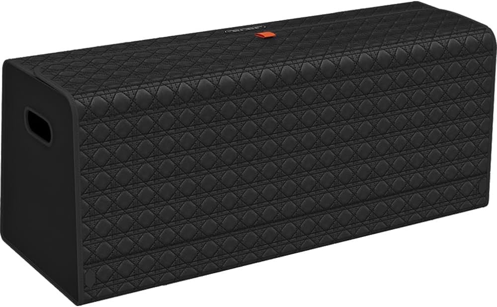 GMQ Car Trunk Organizer for SUV,Car Organizers and Storage with Collapsible Storage, Magnetic Lid Large Capacity for SUV, Truck, MPV (Carbon Black, L-21.5×13×12.5 IN)