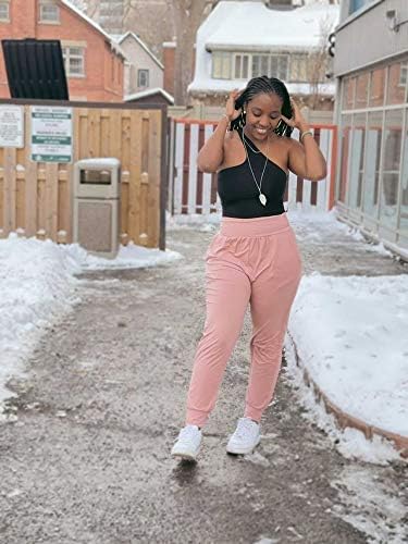 UEU Women's Cozy Yoga Joggers - Comfy Loose Workout Sweatpants with Pockets | Perfect for Lounging