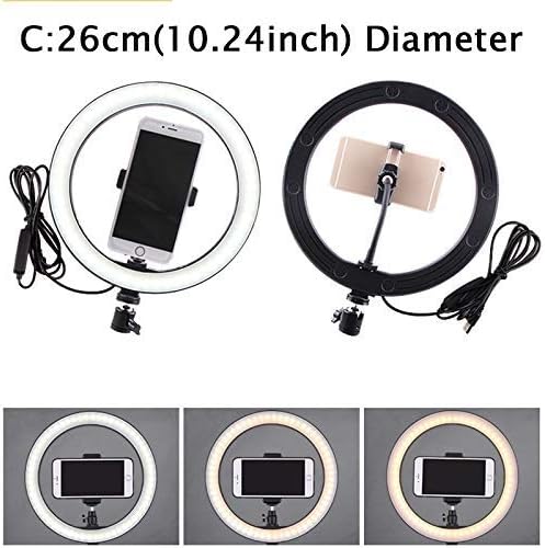 Ring Light OEBLD Dimmable with 3 Light Modes & 10 Brightness Level 360° Rotae
