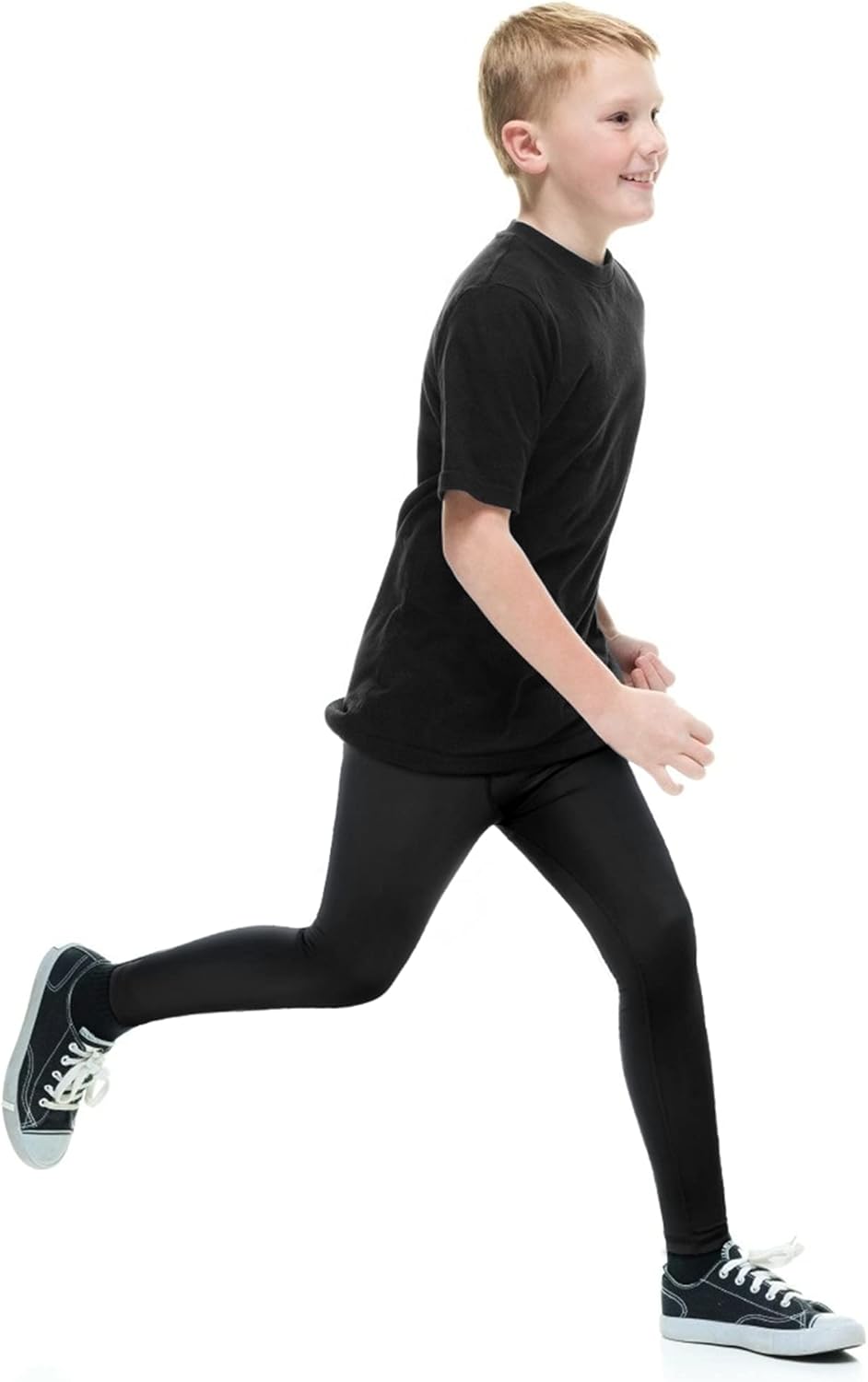 Roadbox Boys Compression Pants - Quick Dry Spandex Leggings for Youth | 2 Pack Tights for Running & Football