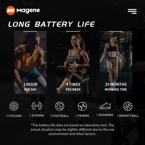 Magene H64 Heart Rate Monitor - Accurate Chest Strap Sensor with ANT+/Bluetooth Compatibility | iOS/Android